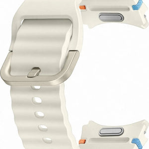 Silicone Sport Strap, cream, without a watch, 3/4 front view