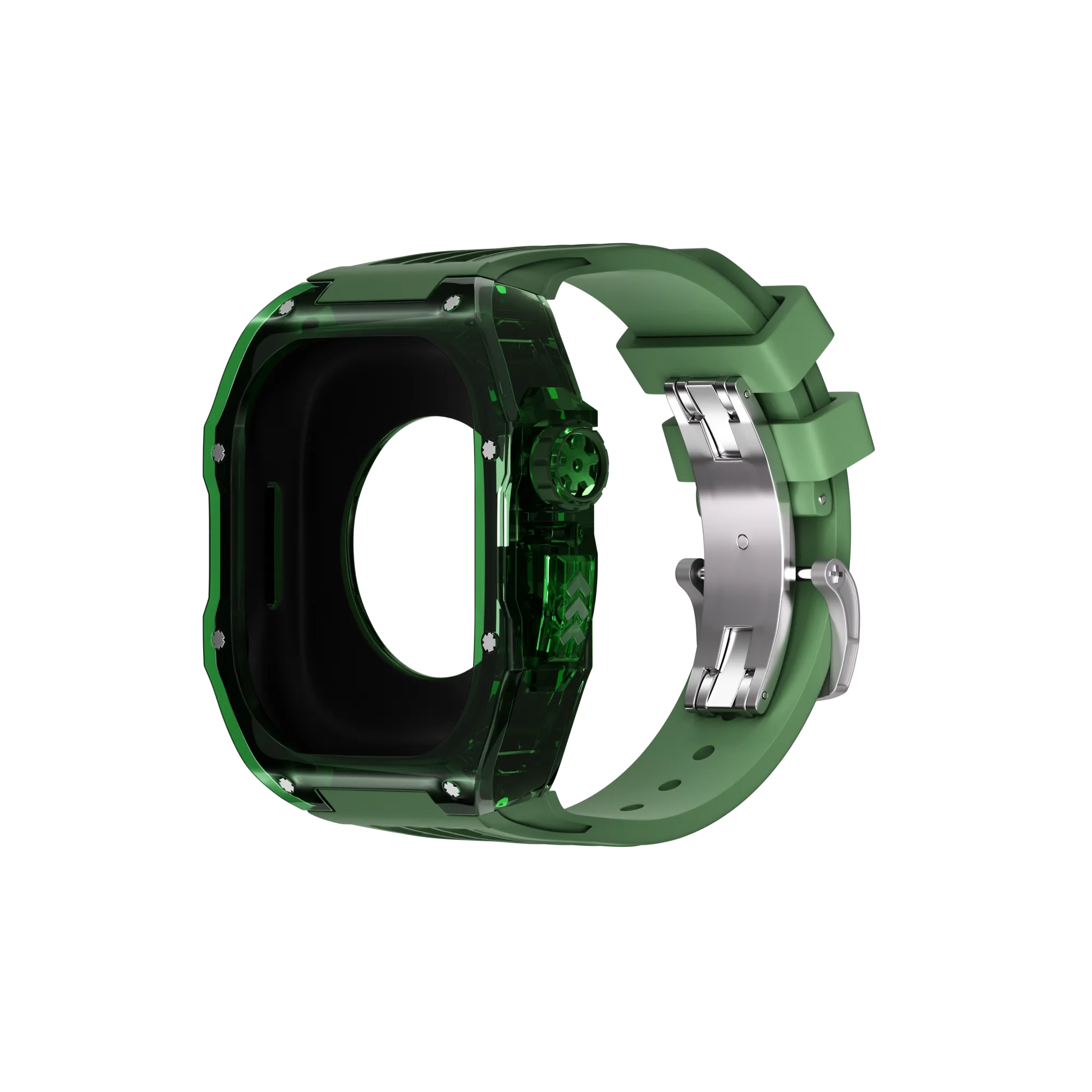 Reqior Apple Watch 45mm Polymer Case with Rubber Strap (Green)