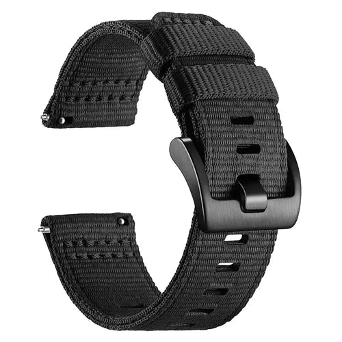 Nylon Buckle Strap, black, without a watch, 3/4 front view