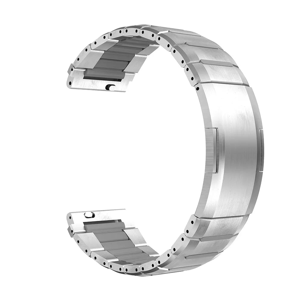 Polar Grit X 'One Push' Steel Hybrid Strap (Titanium/Grey)