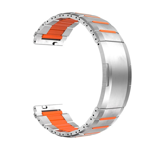 Coros Apex - 46mm 'One Push' Steel Hybrid Strap (Titanium/Orange)