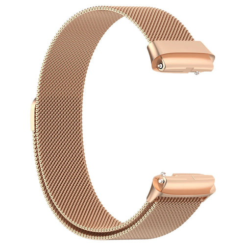 Milanese Strap, rose gold, without a watch, 3/4 front view