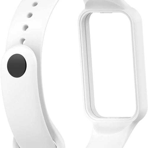 Silicone Strap, white, without a watch, 3/4 front view