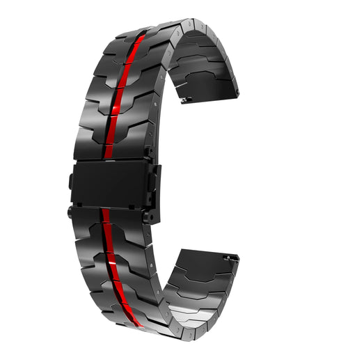 Steel Iron Strap, black/red, without a watch, 3/4 front view