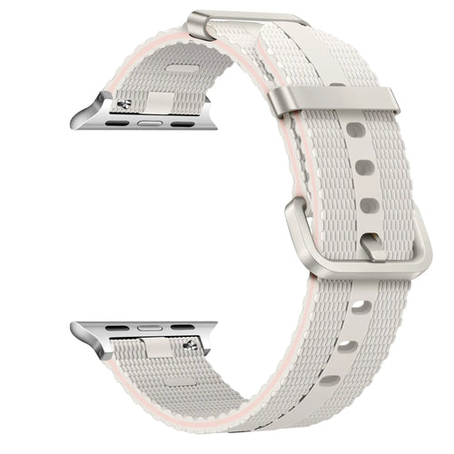 Silicone Active Strap, starlight, without a watch, 3/4 front view