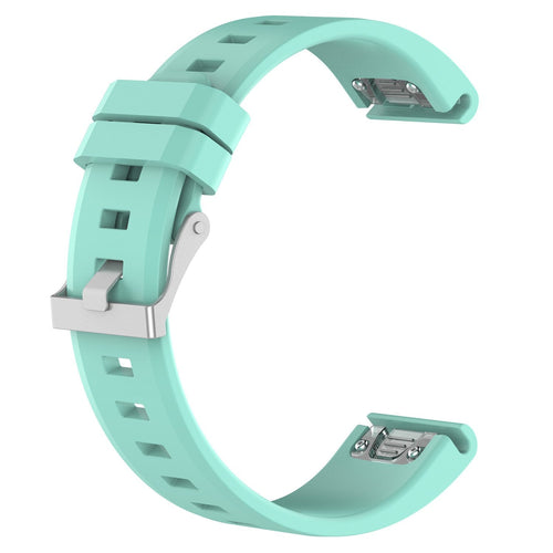Glossy Silicone Strap, aqua, without a watch, 3/4 front view