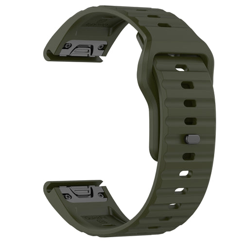Garmin Descent MK3i - 51mm Outdoor Silicone Strap (Army Green)
