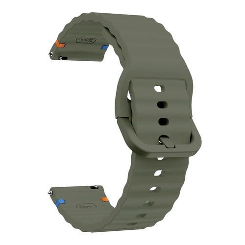 Coros Apex 42mm Wave Silicone Strap (Army Green)