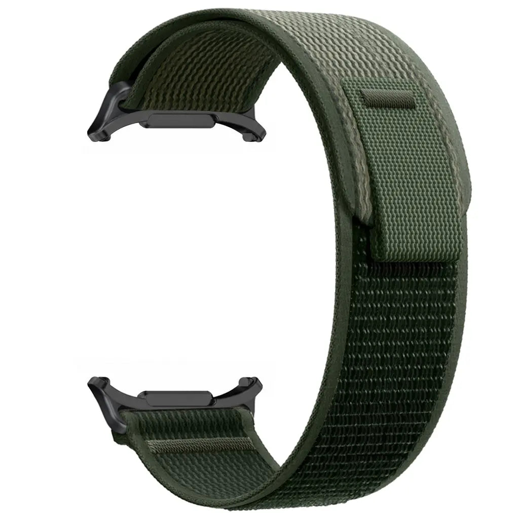 Trail Nylon Strap, army green, without a watch, 3/4 front view