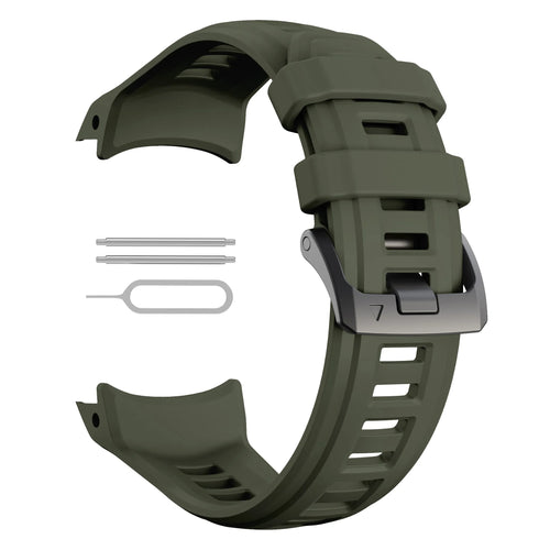 Silicone Strap, army green, without a watch, 3/4 front view