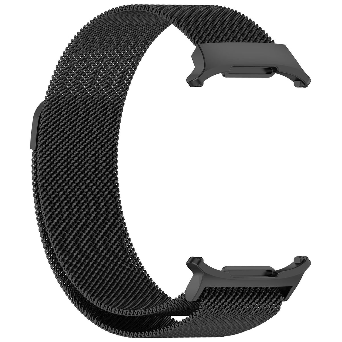 Milanese Strap, black, without a watch, 3/4 front view