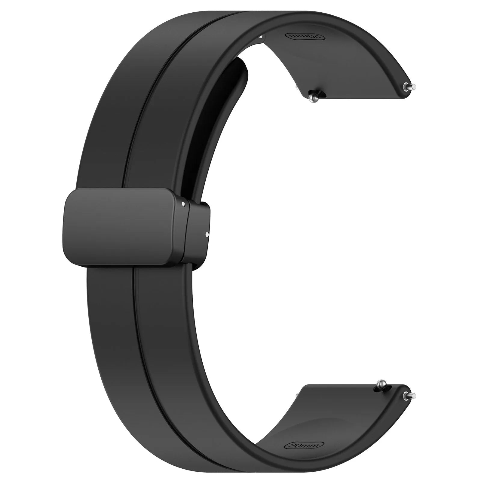 Coros Pace 4 D-Buckle Silicone Strap (Black)