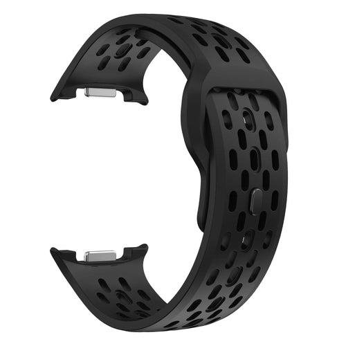 Silicone Air Strap, black, without a watch, 3/4 front view