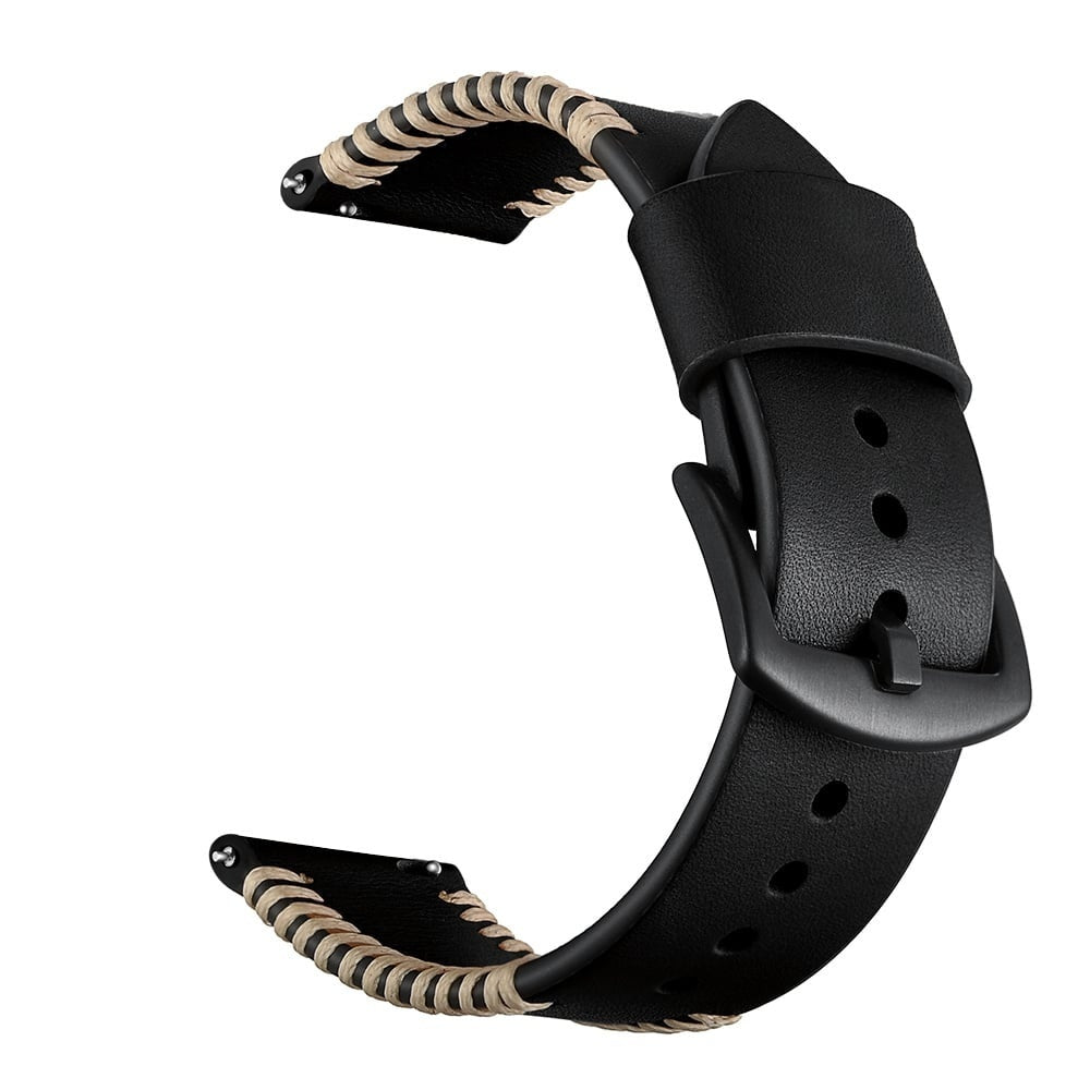 Huawei Watch 5 - 46mm Stitched Leather Strap (Black)