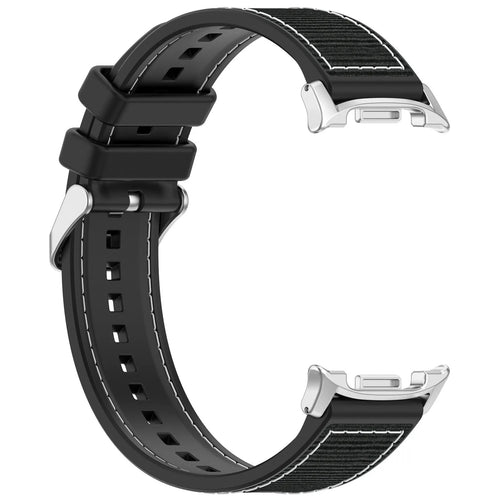 Nylon Hybrid Strap, black, without a watch, 3/4 front view