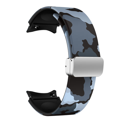 Silicone Magnetic Patterned Strap, without a watch, 3/4 front view