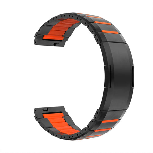 Polar Grit X Pro 'One Push' Steel Hybrid Strap (Black/Orange)