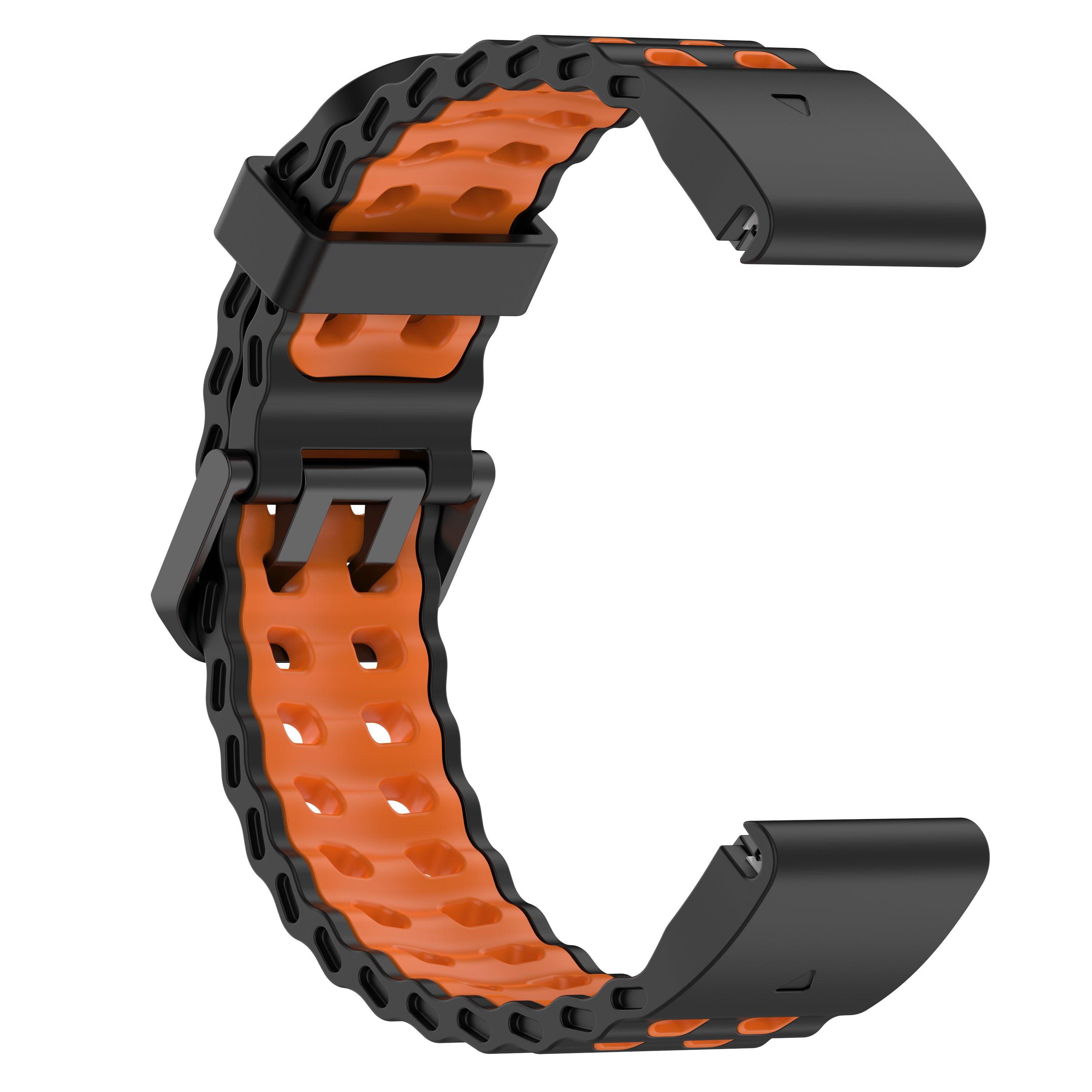 Garmin Epix Gen 2 Wave Sport Strap (Black/Orange)