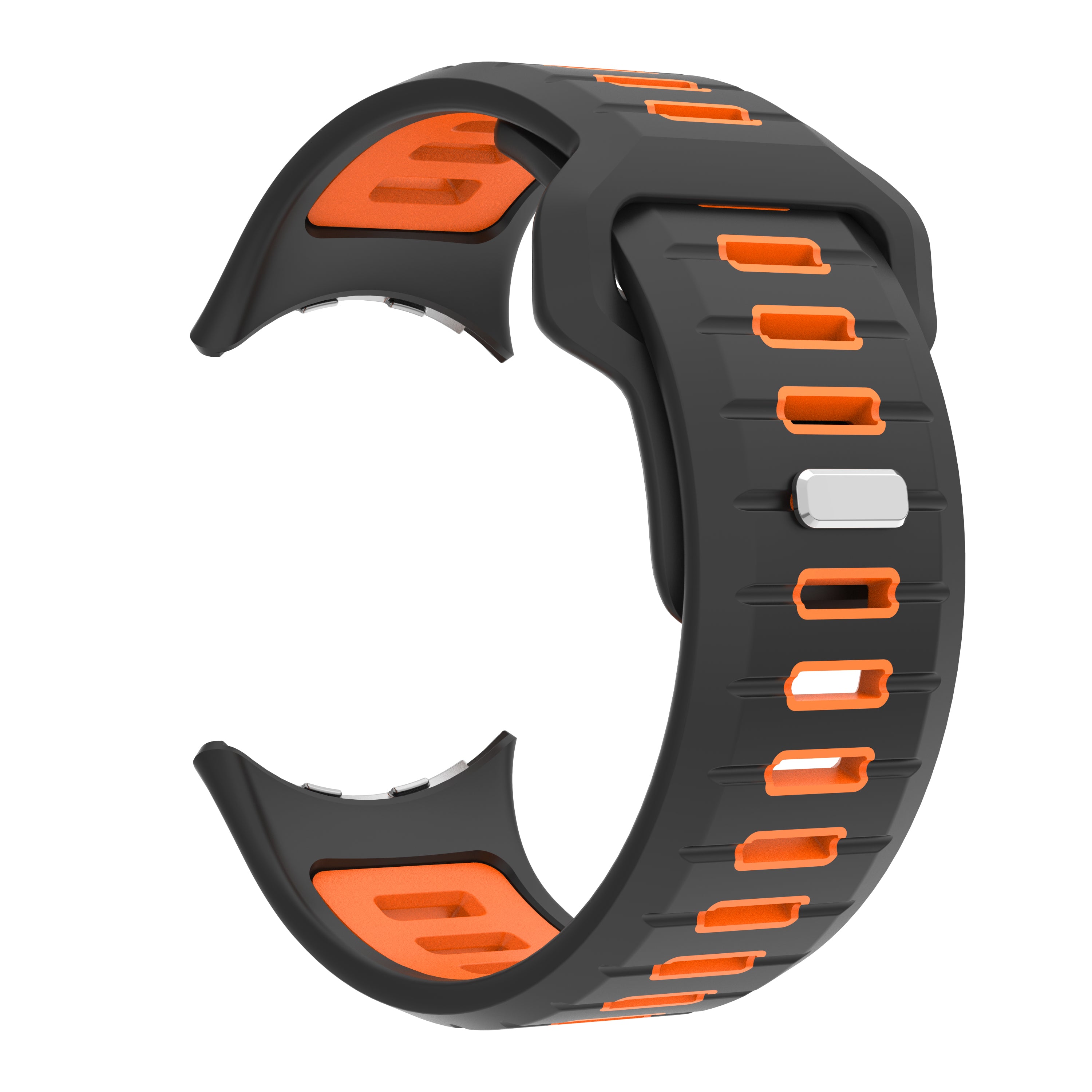 Google Pixel Watch 5 - 45mm Sport Duo Strap (Black/Orange)