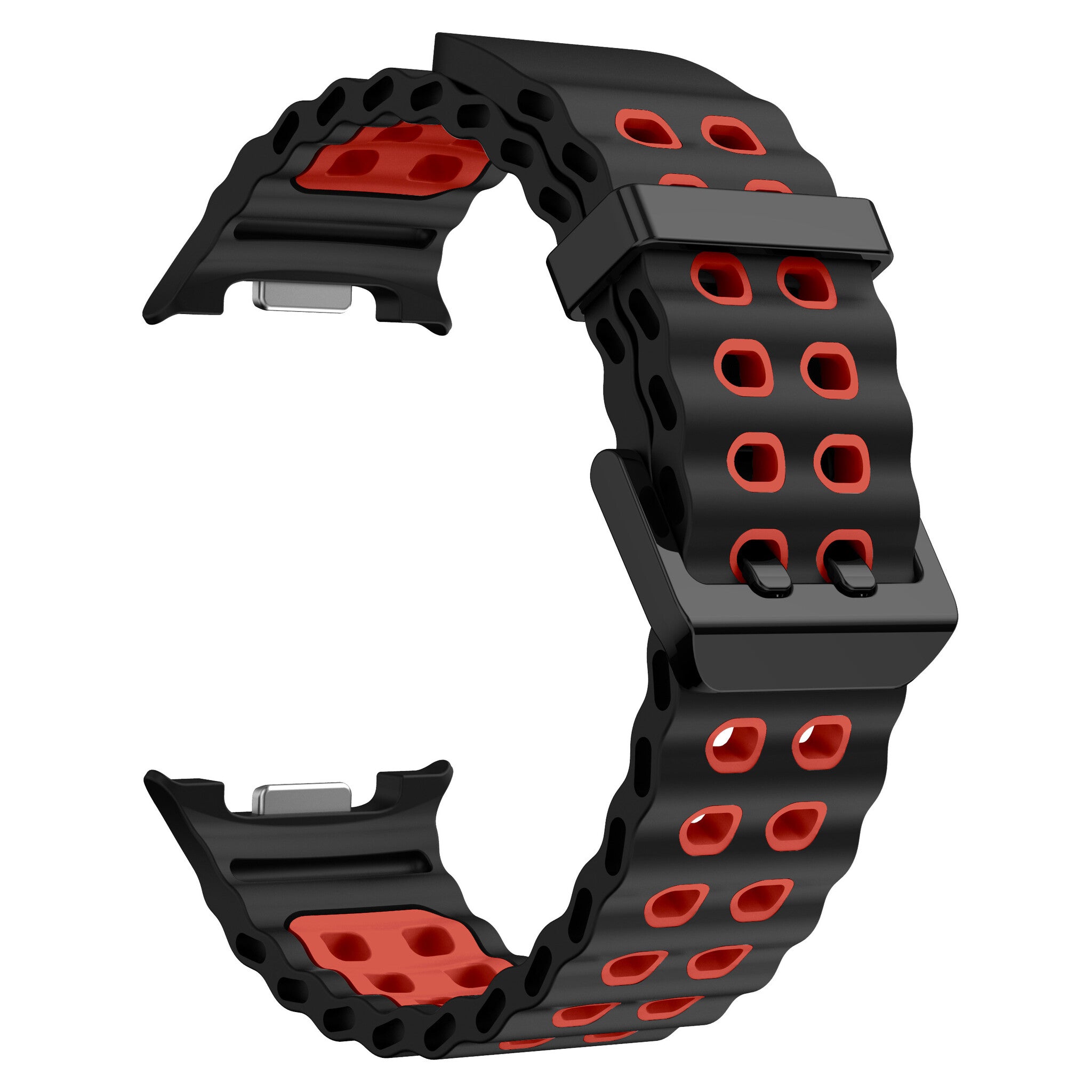 Samsung Galaxy Watch 9 - 44mm Ocean Strap (Black/Red)
