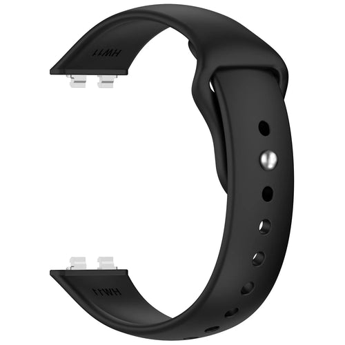 Silicone Sport Strap, black, without a watch, 3/4 front view