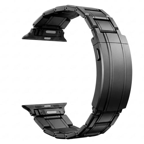 Adjustable Titanium Strap, black, without a watch, 3/4 front view