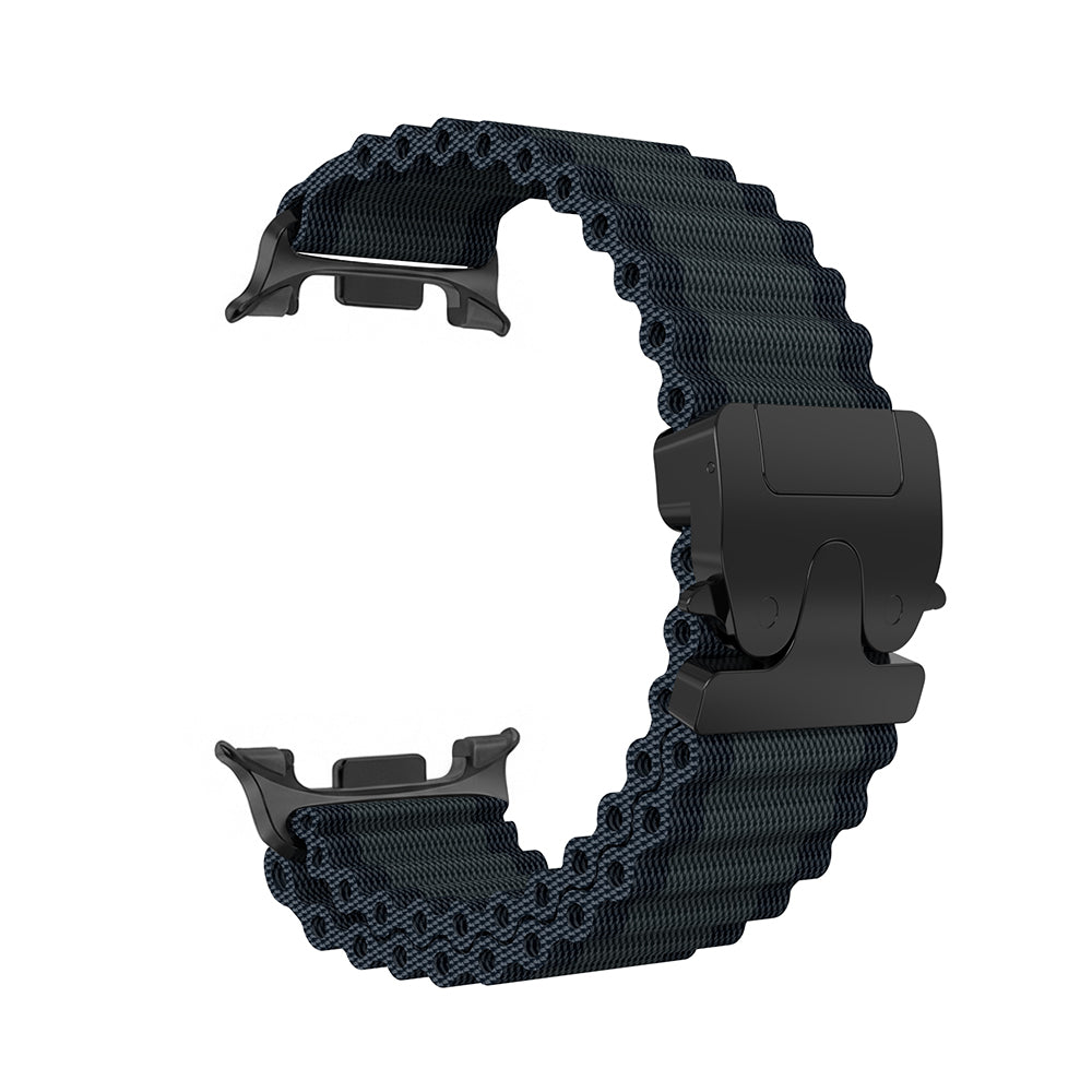 Samsung Galaxy Watch 8 - 44mm Outdoor Nylon Strap with P-Buckle (Black with Black)