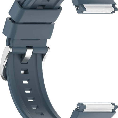 Silicone Strap, grey-blue, without a watch, 3/4 front view