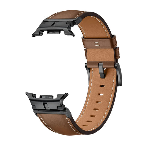 Premium Leather Strap, brown, without a watch, 3/4 front view