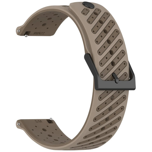 Polar Vantage M Striped Silicone Strap (Brown)