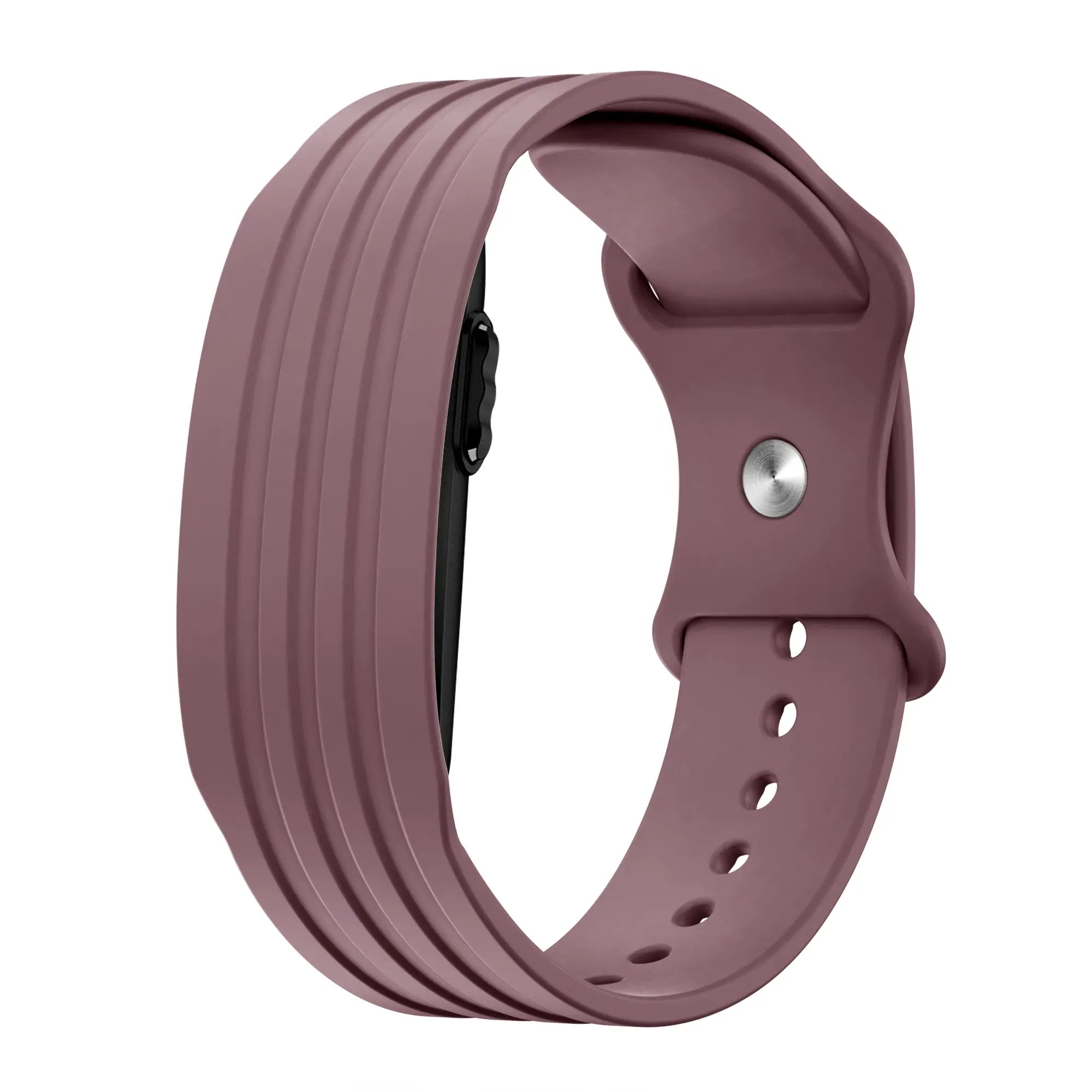 Silicone Strap 'Classic', light plum, without a watch, 3/4 front view