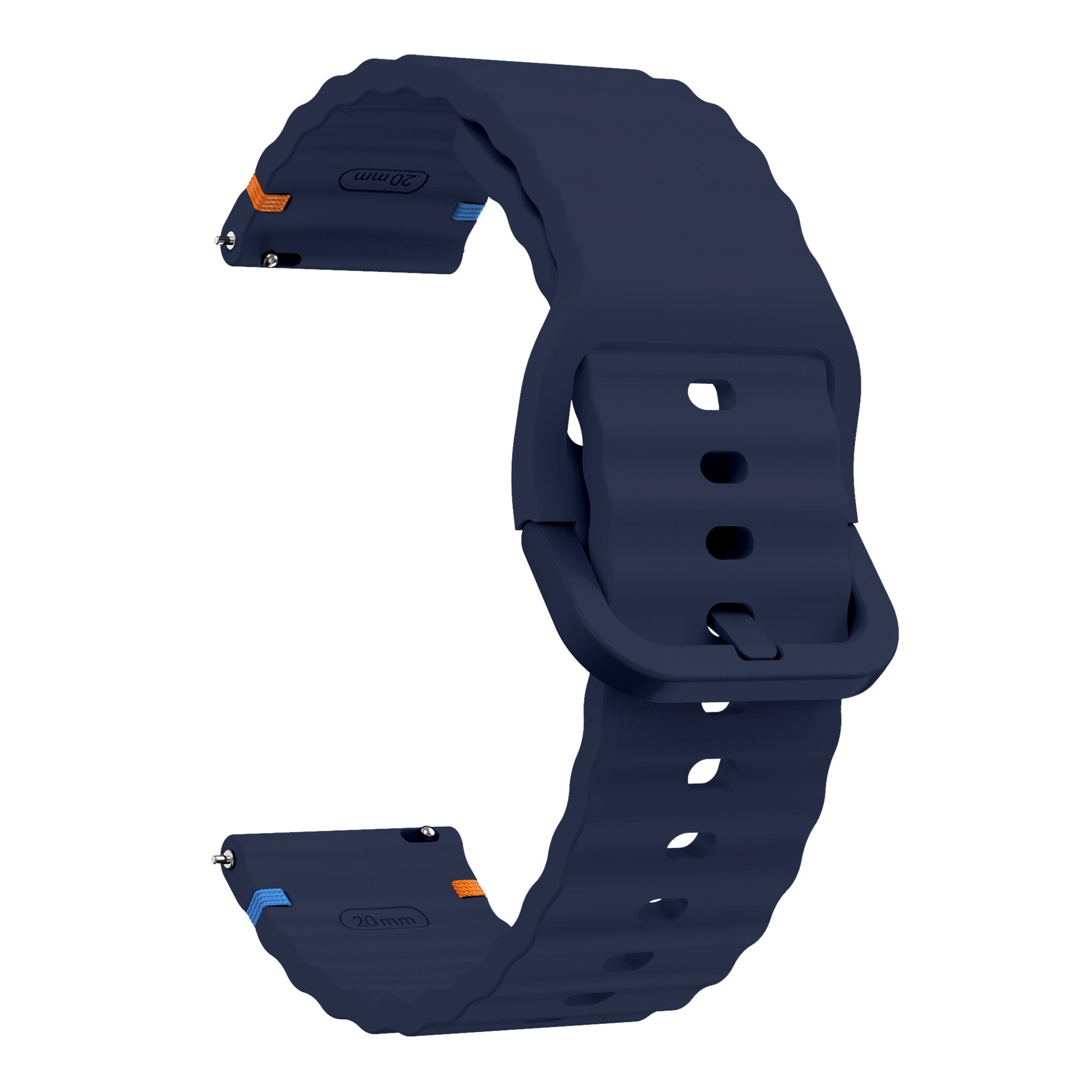 Samsung Galaxy Watch 3 45mm Wave Silicone Bracelet (Dark Blue)