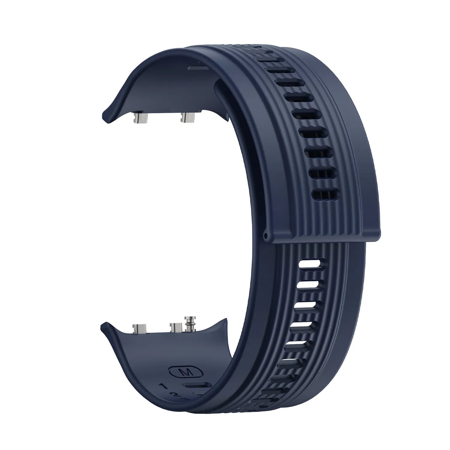 Silicone Strap, dark blue, without a watch, 3/4 front view