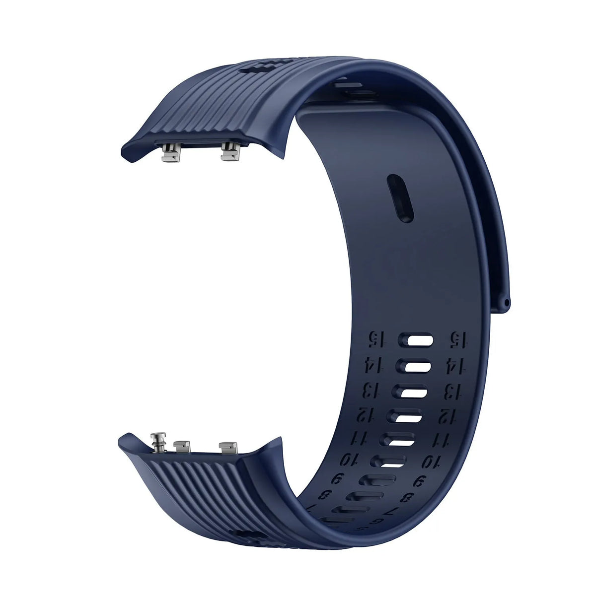 Silicone Strap, dark blue, without a watch, 3/4 front view