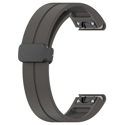Garmin Approach S70 - 47mm D-Buckle Silicone Strap (Dark Grey)