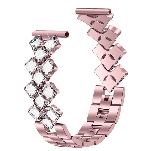 Steel Diamond Strap, pink, without a watch, 3/4 front view