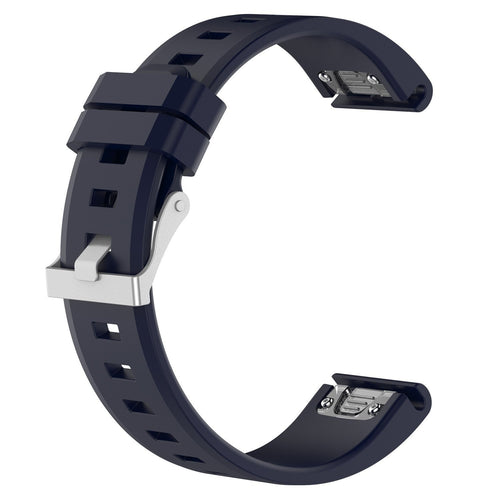 Glossy Silicone Strap, dark blue, without a watch, 3/4 front view