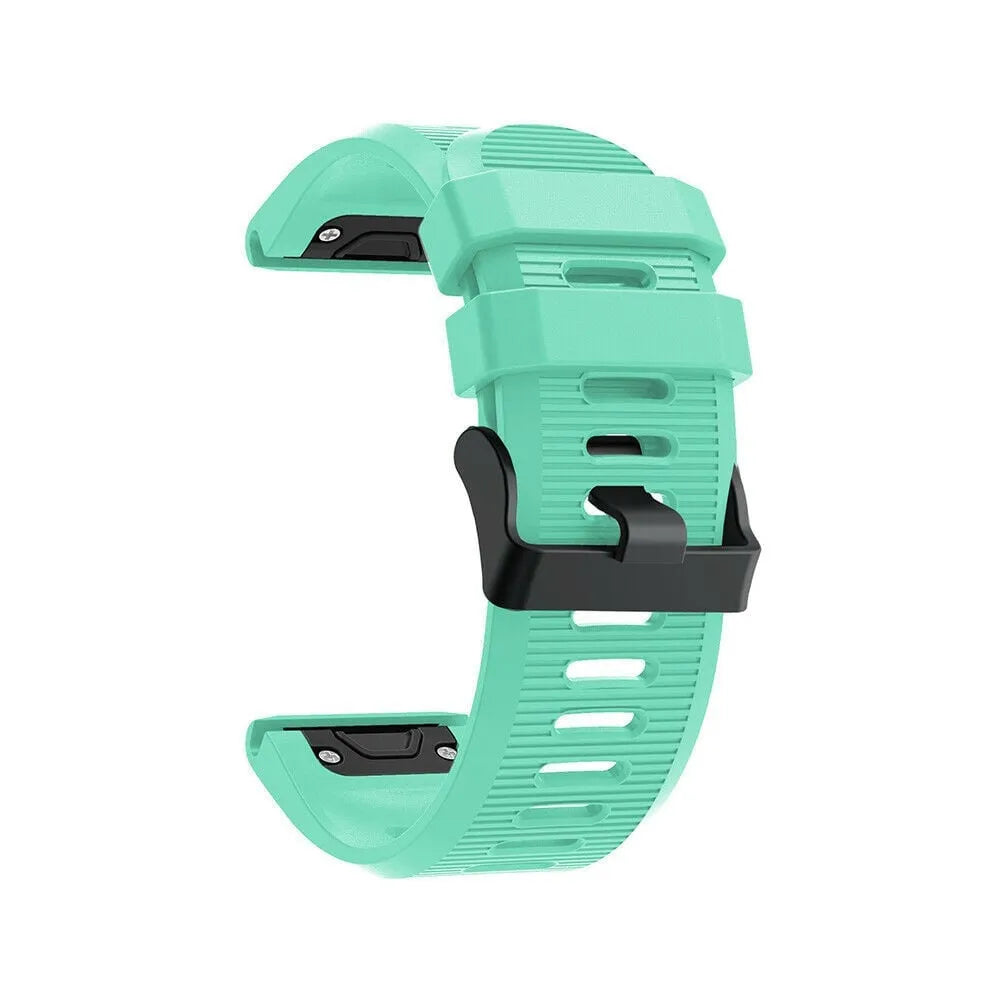 Silicone Strap, aqua, without a watch, 3/4 front view