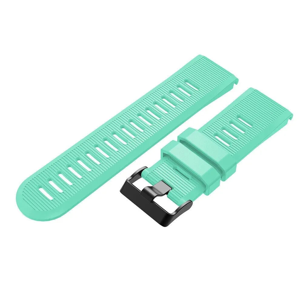 Silicone Strap, aqua, without a watch, 3/4 front view