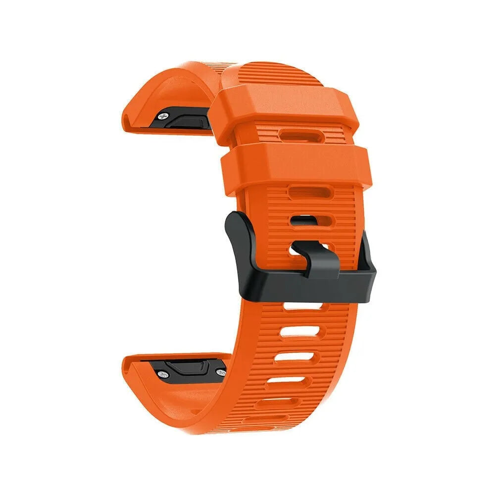 Silicone Strap, orange, without a watch, 3/4 front view