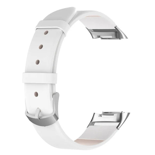 Leather Strap, white, without a watch, 3/4 front view