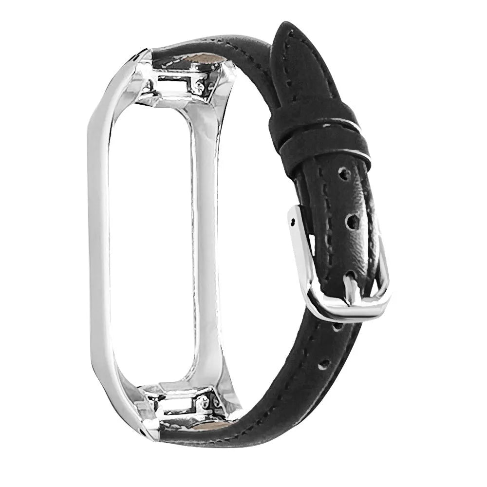 Leather Strap, black, without a watch, 3/4 front view
