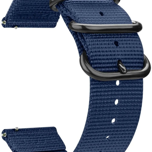 Nylon Buckle Strap, blue, without a watch, 3/4 front view