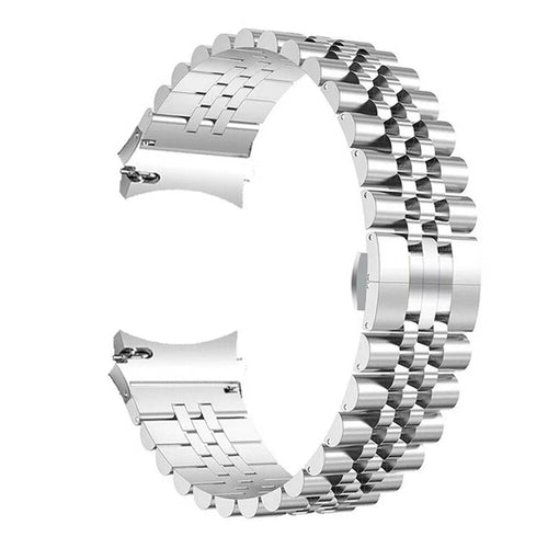Jubilee Steel Strap, silver, without a watch, 3/4 front view