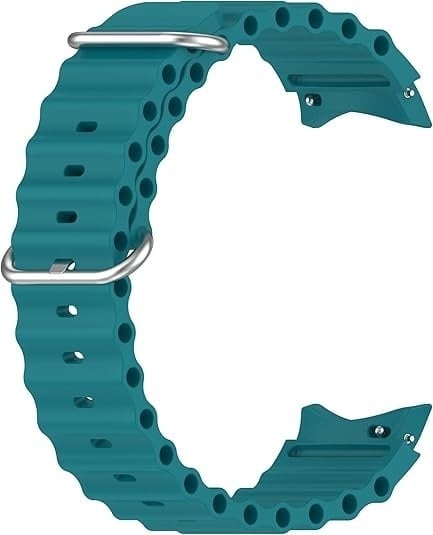 Silicone Ocean Strap, dark green, without a watch, 3/4 front view