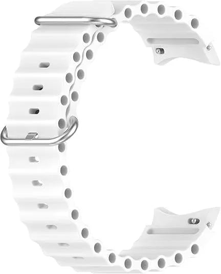 Silicone Ocean Strap, white, without a watch, 3/4 front view