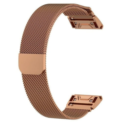 Milanese Strap, rose gold, without a watch, 3/4 front view