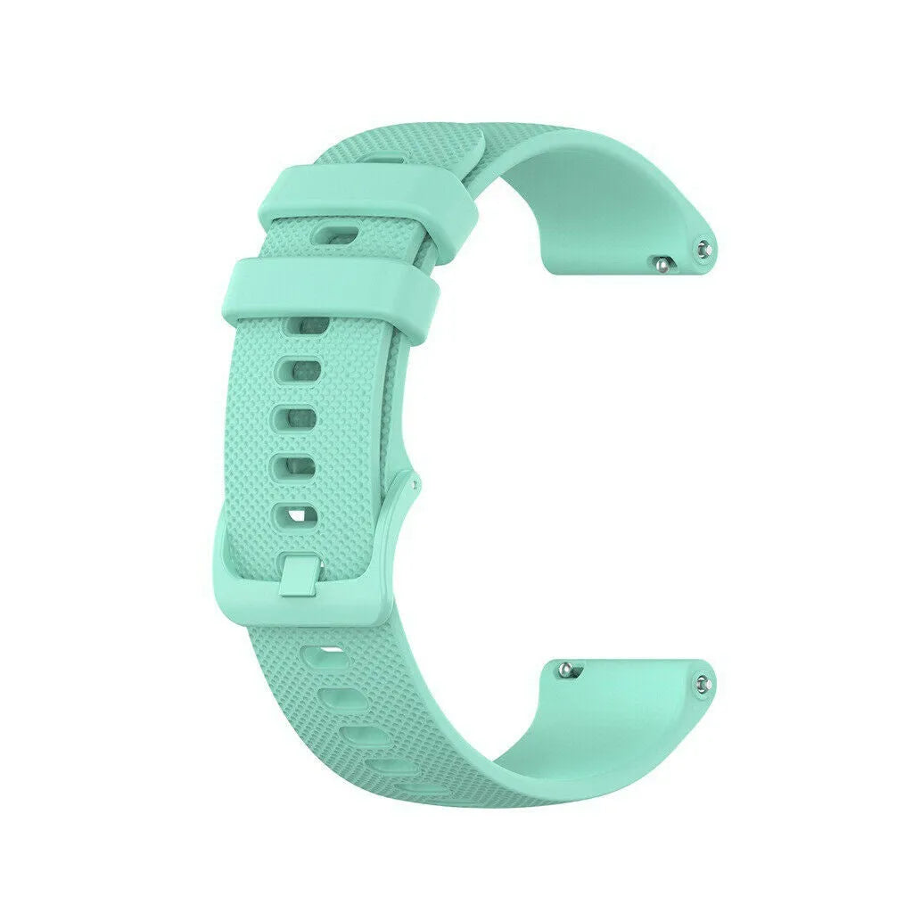 Premium Silicone Strap, aqua, without a watch, 3/4 front view
