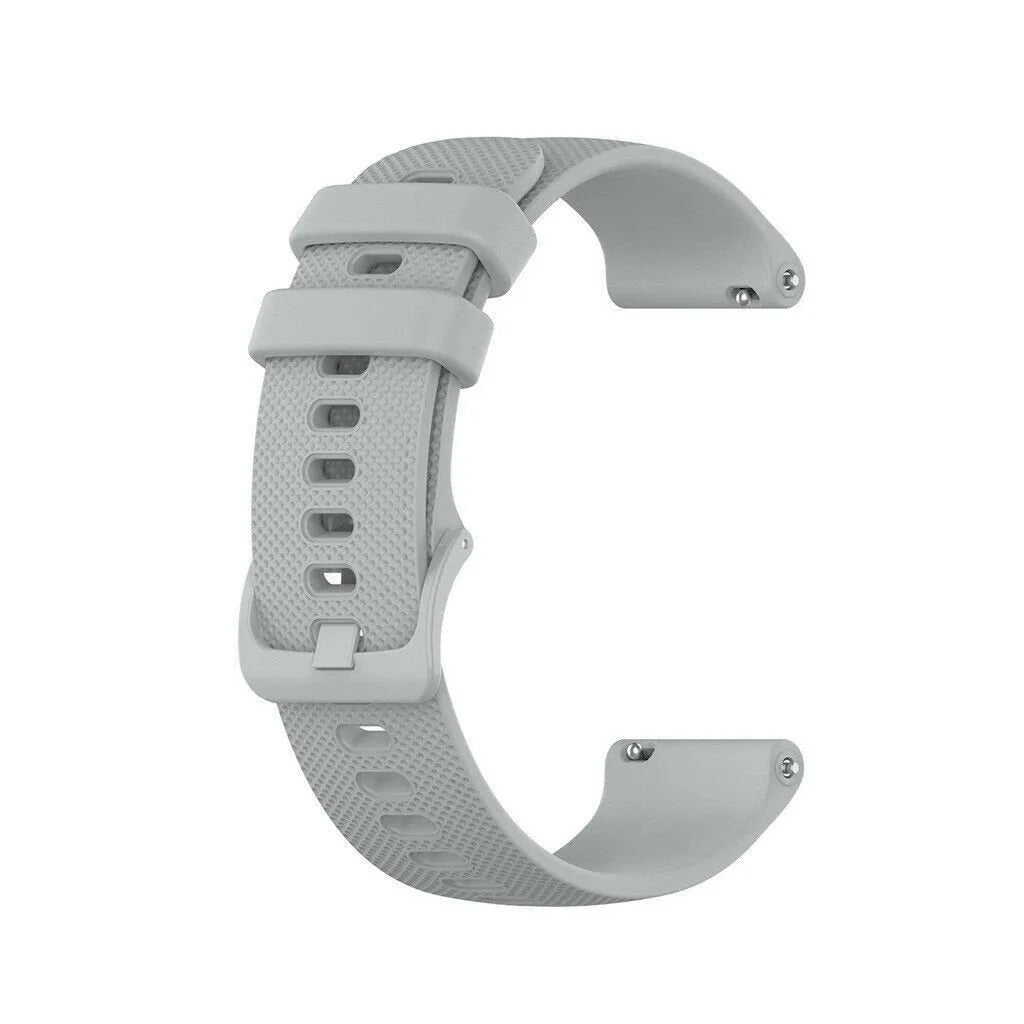 Silicone Sport Strap, grey, without a watch, 3/4 front view