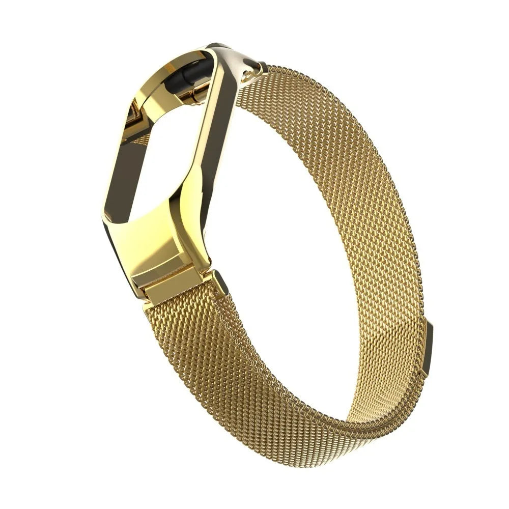 Milanese Strap, gold, without a watch, 3/4 front view